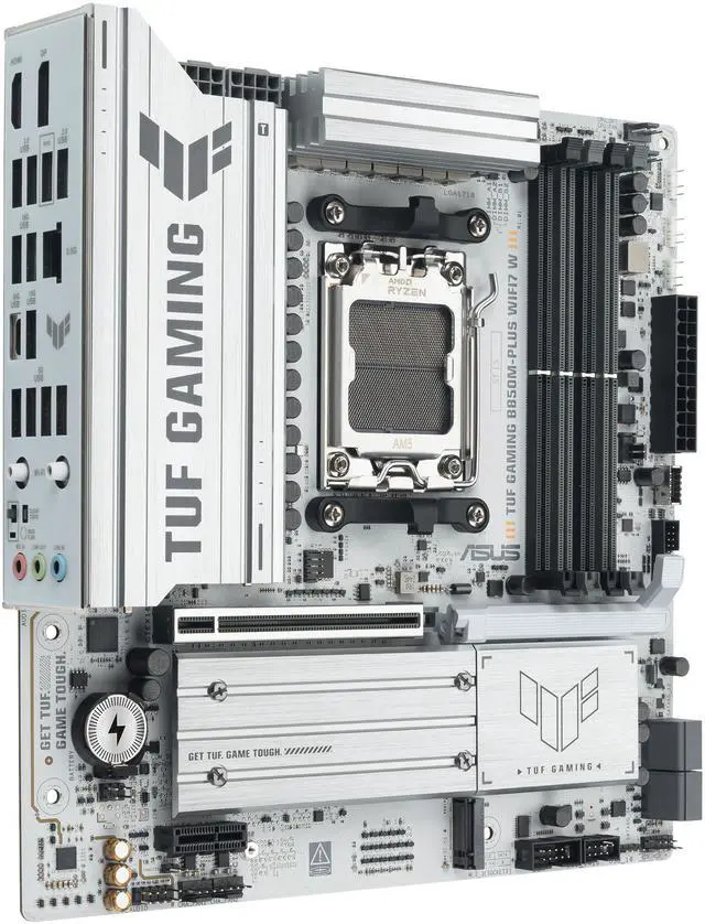 Alt view image 7 of 12 - ASUS TUF GAMING B850M-PLUS WIFI7 W AMD B850 mATX motherboard, 14+2+1 80A DrMOS power stages, DDR5, PCIe 5.0, three M.2 slots, WiFi 7, 2.5Gb Ethernet, DisplayPort, HDMI, rear USB-C 20Gbps and front USB-C 10Gbps