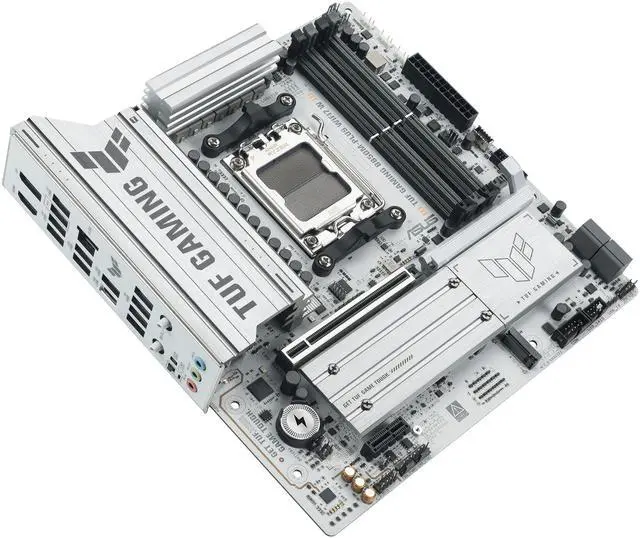 Alt view image 11 of 12 - ASUS TUF GAMING B850M-PLUS WIFI7 W AMD B850 mATX motherboard, 14+2+1 80A DrMOS power stages, DDR5, PCIe 5.0, three M.2 slots, WiFi 7, 2.5Gb Ethernet, DisplayPort, HDMI, rear USB-C 20Gbps and front USB-C 10Gbps