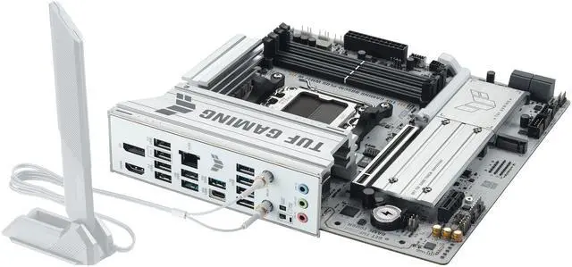 Alt view image 6 of 12 - ASUS TUF GAMING B850M-PLUS WIFI7 W AMD B850 mATX motherboard, 14+2+1 80A DrMOS power stages, DDR5, PCIe 5.0, three M.2 slots, WiFi 7, 2.5Gb Ethernet, DisplayPort, HDMI, rear USB-C 20Gbps and front USB-C 10Gbps