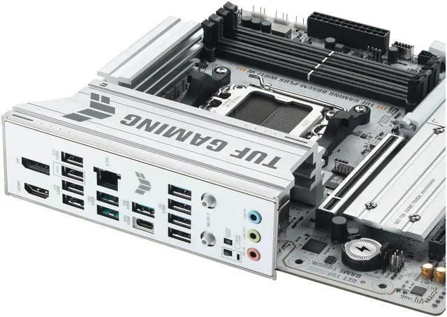 Alt view image 3 of 12 - ASUS TUF GAMING B850M-PLUS WIFI7 W AMD B850 mATX motherboard, 14+2+1 80A DrMOS power stages, DDR5, PCIe 5.0, three M.2 slots, WiFi 7, 2.5Gb Ethernet, DisplayPort, HDMI, rear USB-C 20Gbps and front USB-C 10Gbps