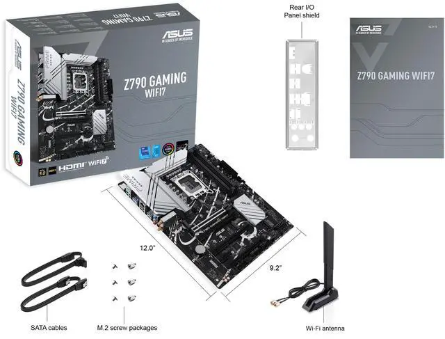 Open Box: ASUS Z790 GAMING WIFI7 Intel LGA 1700 (14th/13th/12th Gen) ATX Motherboard (DDR5, PCIe 5.0, 3x M.2, WiFi 7, 1Gb LAN, USB 3.2 Gen 2x2 Type-C, Aura Sync) - Newegg.com - Image 7