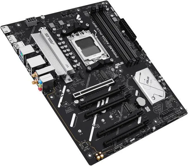 Alt view image 6 of 10 - ASUS PRIME A620A-PLUS WIFI AMD ATX motherboard, 8+2+1 power stages, DDR5, PCIe 4.0 ready, PCIe 4.0 x16 slot, 2x M.2, DisplayPort, HDMI, WiFi 6, 1Gb Ethernet, Rear & Front USB 5Gbps Type-C, SATA 6 Gbps