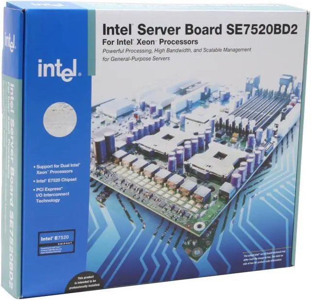 Alt view image 6 of 6 - Intel SE7520BD2SCSI SSI EEB 3.0 Server Motherboard Dual 603/604 Intel E7520