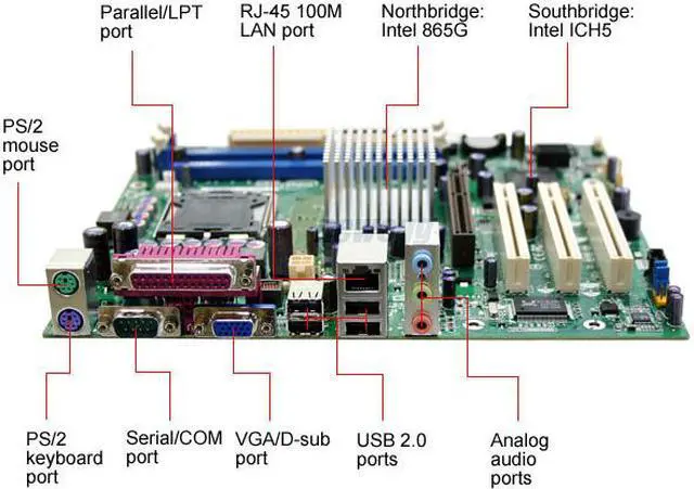 Alt view image 2 of 4 - Intel BOXD865GSAL LGA 775 Intel 865G Micro ATX Intel Motherboard