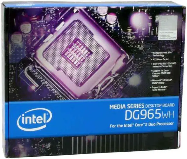 Alt view image 6 of 6 - Intel BOXDG965WHMKR LGA 775 Intel G965 Express ATX Intel Motherboard