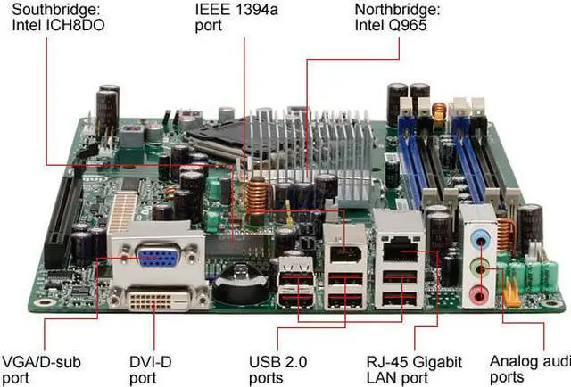 Alt view image 2 of 6 - Intel BOXDQ965WCEKR LGA 775 Intel Q965 Express Pico-BTX Intel Motherboard
