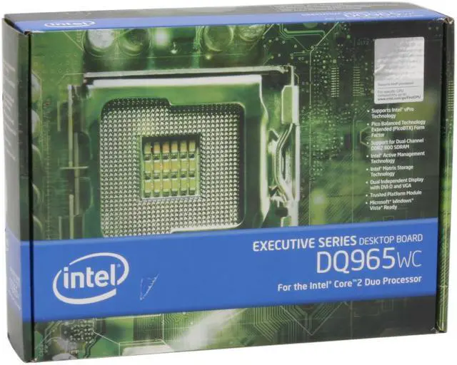 Alt view image 6 of 6 - Intel BOXDQ965WCEKR LGA 775 Intel Q965 Express Pico-BTX Intel Motherboard