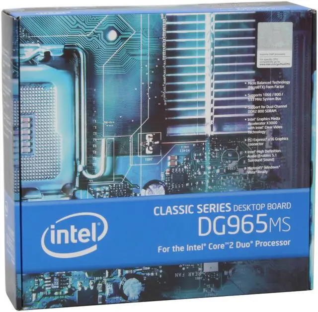 Alt view image 7 of 7 - Intel BOXDG965MSCK LGA 775 Intel G965 Express Micro BTX Intel Motherboard