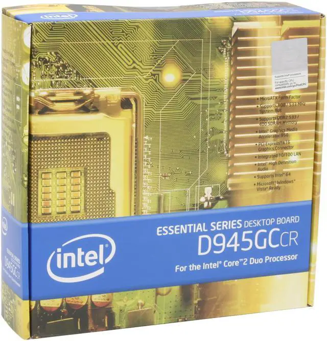 Alt view image 6 of 6 - Intel BOXD945GCCRL LGA 775 Intel 945GC Micro ATX Intel Motherboard