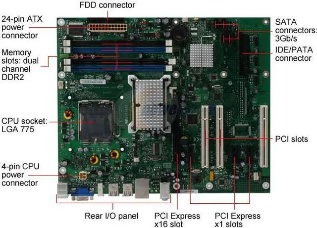 Alt view image 3 of 6 - Intel BLKDG33FBC LGA 775 Intel G33 ATX Intel Motherboard - OEM