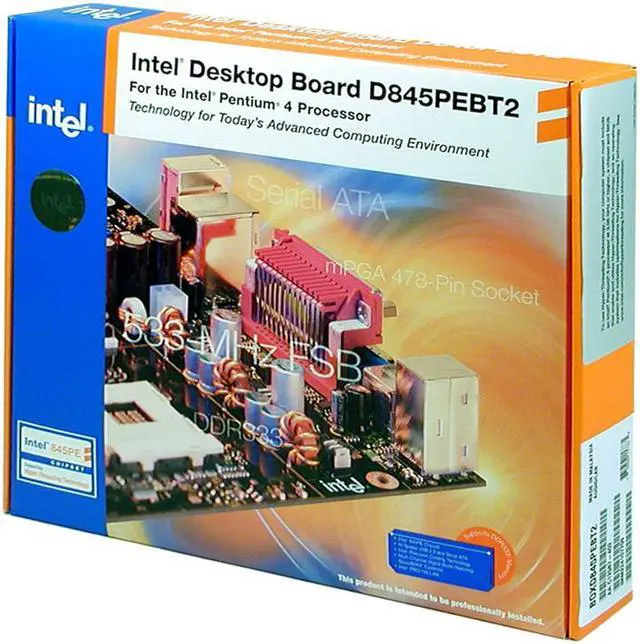 Alt view image 4 of 4 - Intel D845PEBT2 Socket 478 Intel 845PE ATX Intel Motherboard