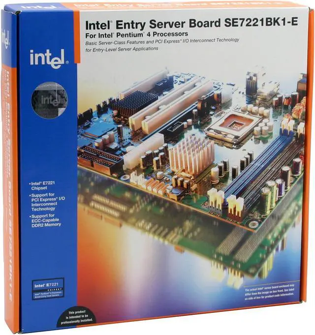 Alt view image 4 of 4 - Intel SE7221BK1-E ATX Intel Motherboard LGA 775 Intel E7221 DDR2 533