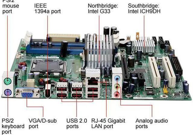 Alt view image 2 of 5 - Intel BLKDG33BUC LGA 775 Intel G33 Micro ATX Intel Motherboard - OEM