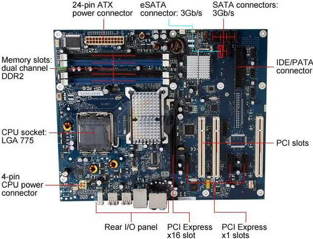 Alt view image 3 of 6 - Intel BLKDP35DPM LGA 775 Intel P35 ATX Intel Motherboard - OEM