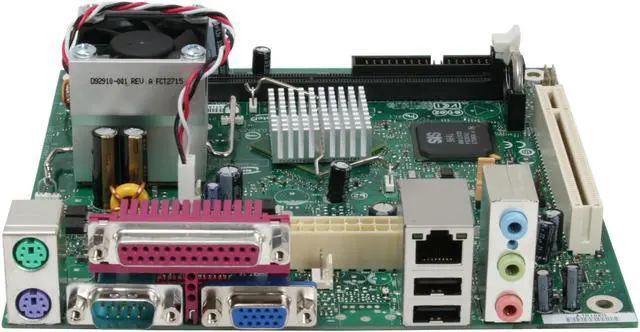 Alt view image 2 of 6 - Intel BLKD201GLYL Intel Celeron 215 with a 533 MHz system bus SiS 662 Mini ITX Motherboard / CPU Combo - OEM