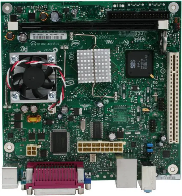 Alt view image 3 of 6 - Intel BLKD201GLYL Intel Celeron 215 with a 533 MHz system bus SiS 662 Mini ITX Motherboard / CPU Combo - OEM