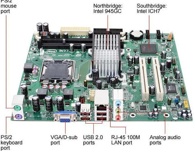 Alt view image 2 of 6 - MATSONIC BLKD945GCPE LGA 775 Intel 945GC Micro ATX Intel Motherboard - OEM