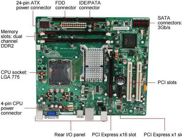 Alt view image 3 of 6 - Intel BLKDG31PR LGA 775 Intel G31 Micro ATX Intel Motherboard - OEM
