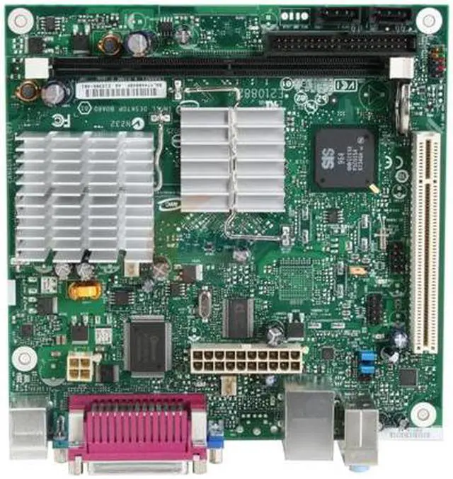 Alt view image 3 of 6 - Intel BLKD201GLY2 Intel Celeron 220 SiS 662 Mini-ITX/ Micro ATX Motherboard / CPU Combo - OEM