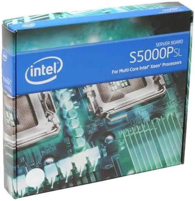 Alt view image 6 of 6 - Intel S5000PSLSATAR SSI EEB 3.6 (Extended ATX) Server Motherboard Dual LGA 771 Intel 5000P