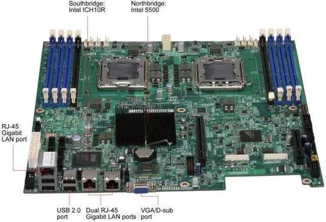 Alt view image 2 of 3 - Intel S5500WB SSI EEB Server Motherboard Dual LGA 1366 Intel 5500 DDR3 1333