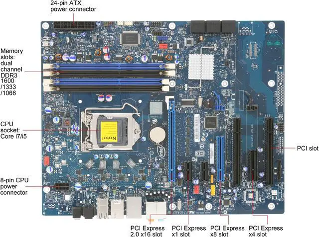 Alt view image 9 of 11 - Intel BOXDP55WG LGA 1156 Intel P55 ATX Intel Motherboard