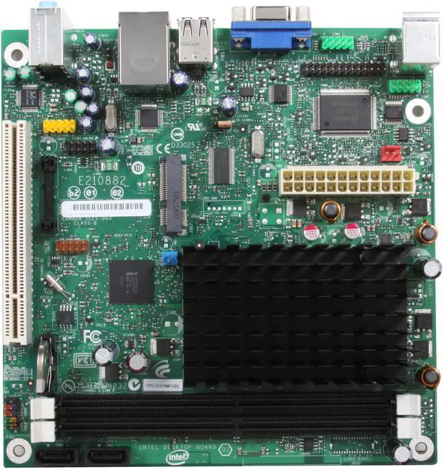 Alt view image 3 of 5 - Intel BOXD510MO Intel Atom D510 Intel NM10 Mini ITX Motherboard / CPU Combo