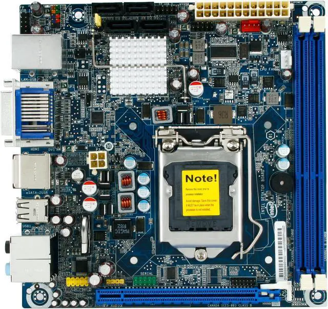 Alt view image 3 of 5 - Intel BOXDH57JG LGA 1156 Intel H57 HDMI Mini ITX Intel Motherboard