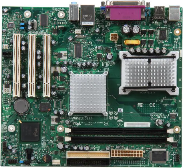 Alt view image 3 of 5 - Intel LAD865GVIPL Intel Celeron M @ 1.3GHz Socket 478 Intel 865GV Micro ATX Motherboard / CPU Combo - OEM