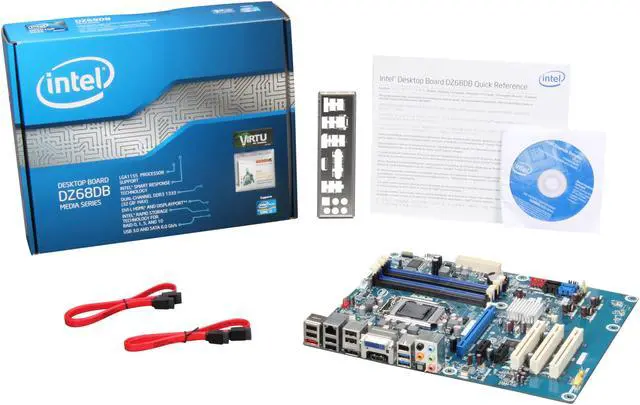 Alt view image 5 of 5 - Intel BOXDZ68DB LGA 1155 Intel Z68 HDMI USB 3.0 ATX Intel Motherboard