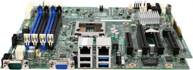Alt view image 2 of 5 - Intel DBS1200V3RPS uATX Server Motherboard LGA 1150 DDR3 1600/1333