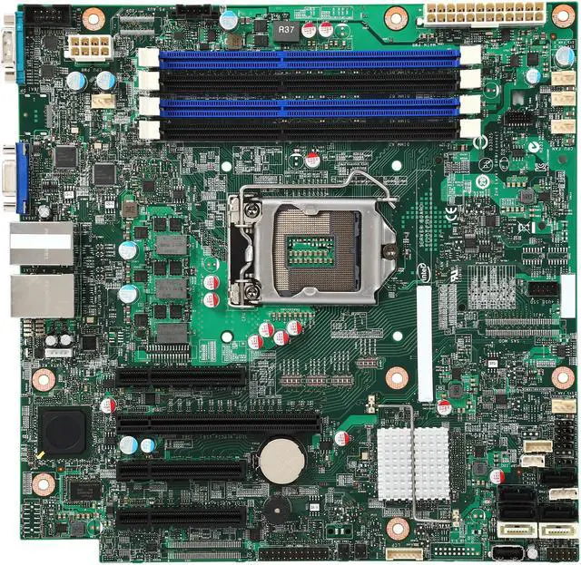 Alt view image 3 of 5 - Intel DBS1200V3RPS uATX Server Motherboard LGA 1150 DDR3 1600/1333