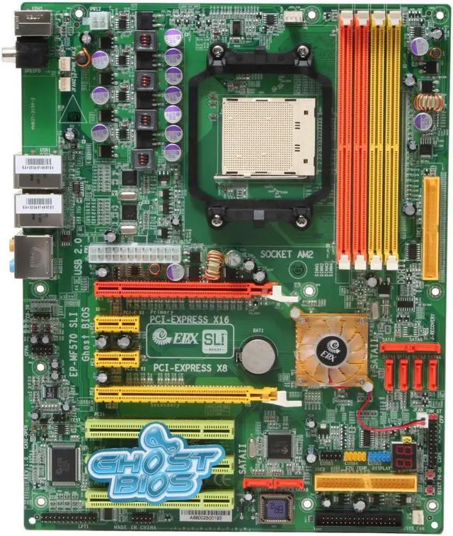 Alt view image 3 of 6 - EPoX EP-MF570SLI AM2 NVIDIA nForce 570 SLI MCP ATX AMD Motherboard