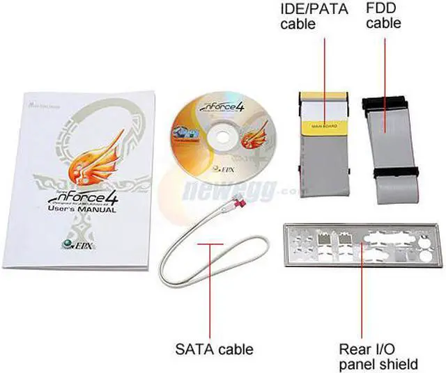 Alt view image 4 of 5 - EPoX EP-MF4-J AM2 NVIDIA nForce4 4X ATX AMD Motherboard