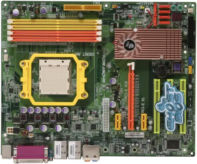 Alt view image 3 of 7 - EPoX EP-AF570+Ultra AM2 NVIDIA nForce 570 MCP ATX AMD Motherboard