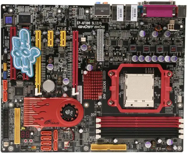 Alt view image 3 of 7 - EPoX EP-AF590SLI2 AM2 NVIDIA nForce 590 SLI MCP ATX AMD Motherboard