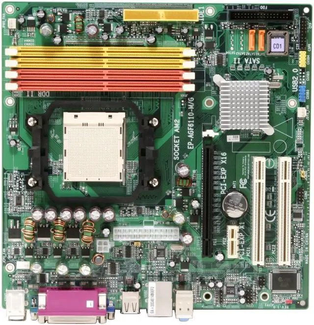 Alt view image 3 of 7 - EPoX EP-AGF6110-M AM2 NVIDIA GeForce 6100-405 Micro ATX AMD Motherboard