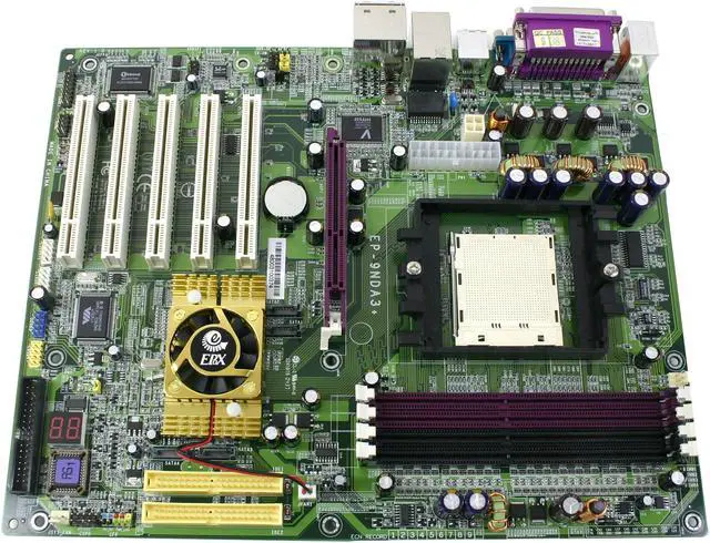 Alt view image 2 of 5 - EPoX EP-9NDA3+ 939 NVIDIA nForce3 Ultra ATX AMD Motherboard