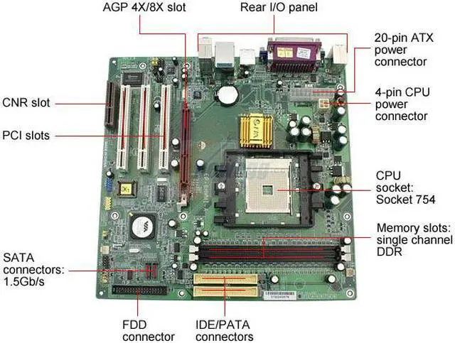 Alt view image 3 of 5 - EPoX EP-8HMMI-A 754 VIA K8M800 Micro ATX AMD Motherboard