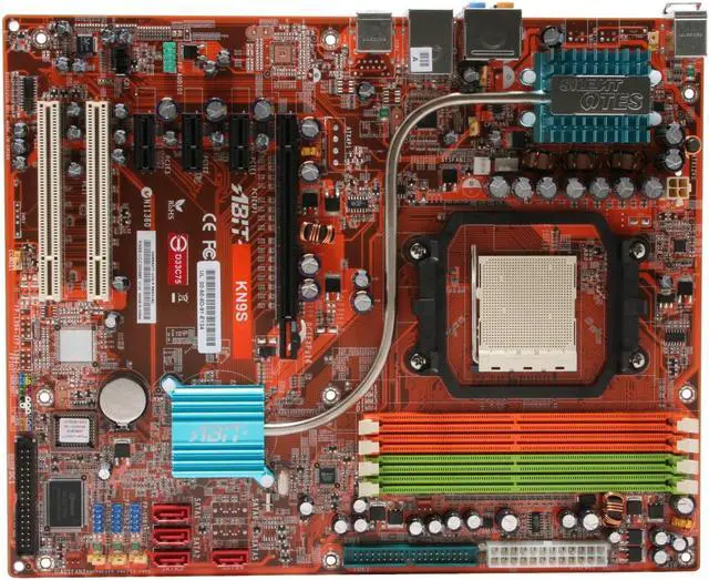 Alt view image 3 of 5 - ABIT KN9S AM2 NVIDIA nForce 550 MCP ATX AMD Motherboard