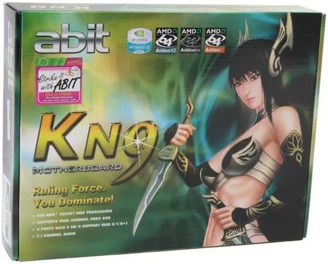 Alt view image 5 of 5 - ABIT KN9 AM2 NVIDIA nForce4 Ultra ATX AMD Motherboard