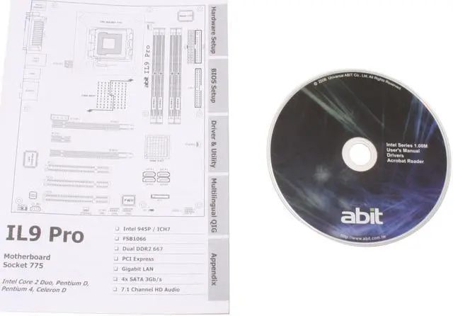 Alt view image 6 of 7 - ABIT IL9 Pro LGA 775 Intel 945P ATX Intel Motherboard