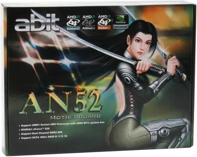 Alt view image 7 of 7 - ABIT AN52 AM2 NVIDIA nForce 520 MCP ATX AMD Motherboard