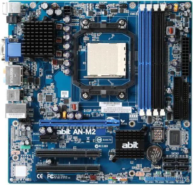 Alt view image 3 of 7 - ABIT AN-M2 nView AM2 NVIDIA Geforce 7025/NF630a Micro ATX AMD Motherboard