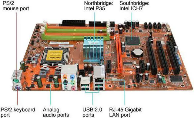Alt view image 2 of 7 - ABIT IP35V LGA 775 Intel P35 ATX Intel Motherboard