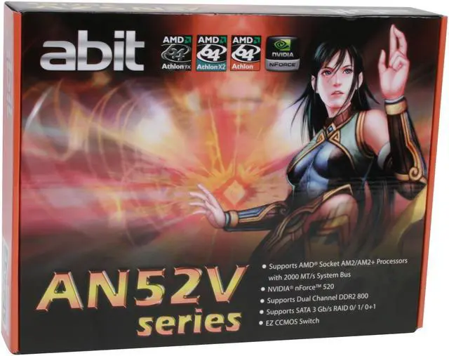 Alt view image 7 of 7 - ABIT AN52V AM2+/AM2 NVIDIA nForce 520 MCP ATX AMD Motherboard