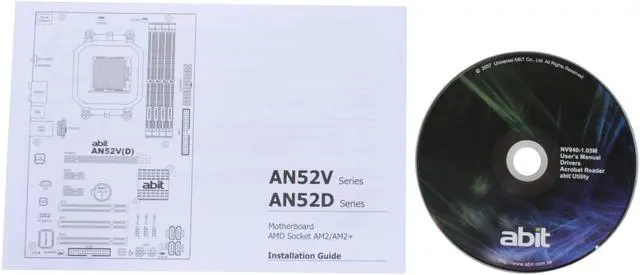 Alt view image 6 of 7 - ABIT AN52V AM2+/AM2 NVIDIA nForce 520 MCP ATX AMD Motherboard
