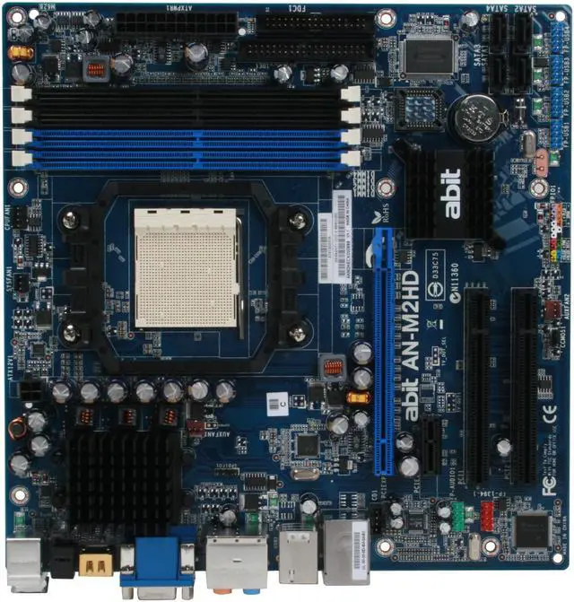 Alt view image 3 of 7 - ABIT AN-M2HD (LE) AM2+/AM2 GeForce7050PV/ nForce630a HDMI Micro ATX AMD Motherboard