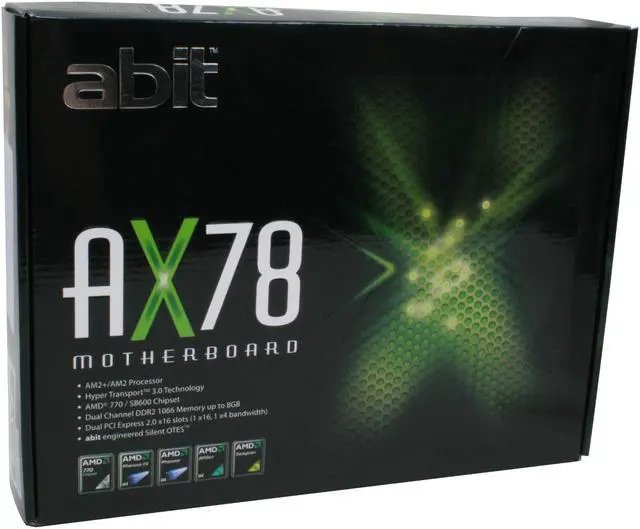 Alt view image 7 of 7 - ABIT AX78 AM2+/AM2 AMD 770 ATX AMD Motherboard