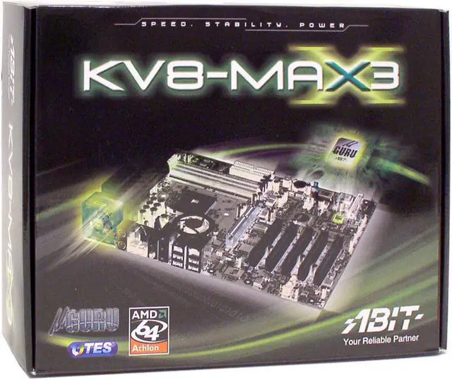 Alt view image 6 of 6 - ABIT KV8-MAX3 754 VIA K8T800 ATX AMD Motherboard